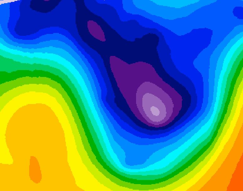 GDPS 500 millibar geopotential height 198 hour forecast chart for Canada based on 2026/01/11 0000Z data