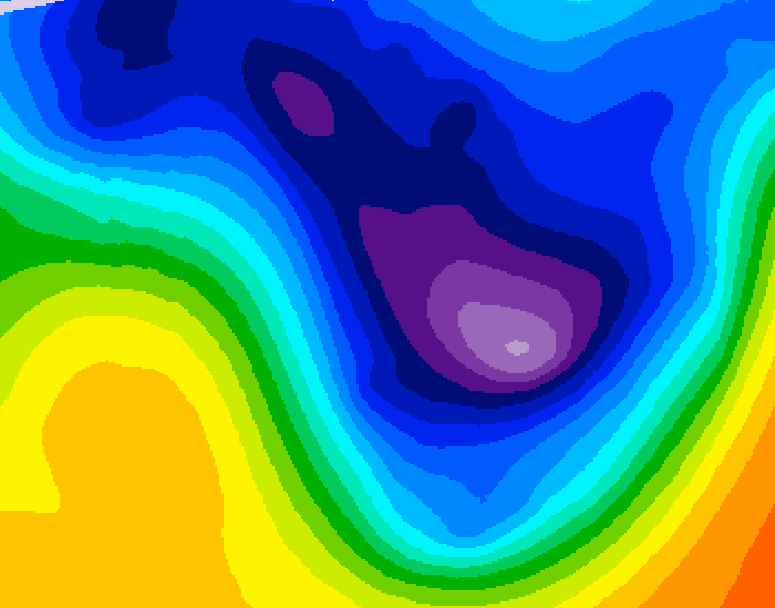GDPS 500 millibar geopotential height 204 hour forecast chart for Canada based on 2026/01/11 0000Z data