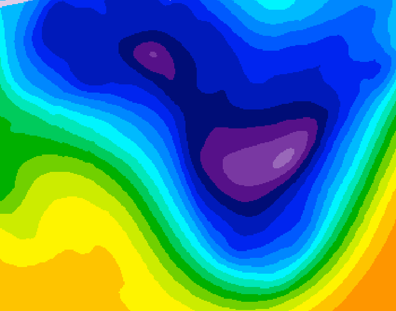 GDPS 500 millibar geopotential height 216 hour forecast chart for Canada based on 2026/01/11 0000Z data