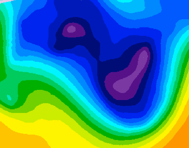 GDPS 500 millibar geopotential height 228 hour forecast chart for Canada based on 2026/01/11 0000Z data