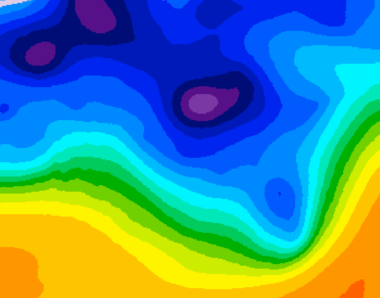 GDPS 500 millibar geopotential height 012 hour forecast chart for Canada based on 2026/01/11 1200Z data