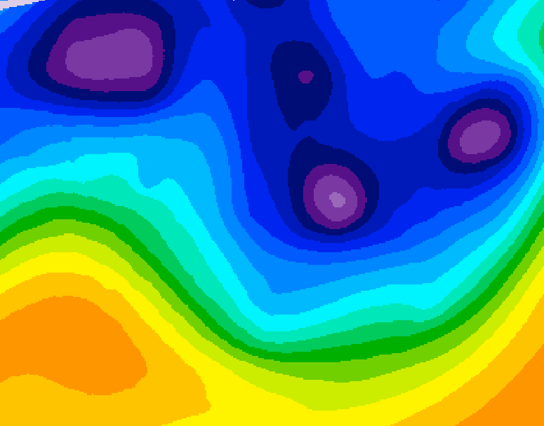 GDPS 500 millibar geopotential height 048 hour forecast chart for Canada based on 2026/01/11 1200Z data