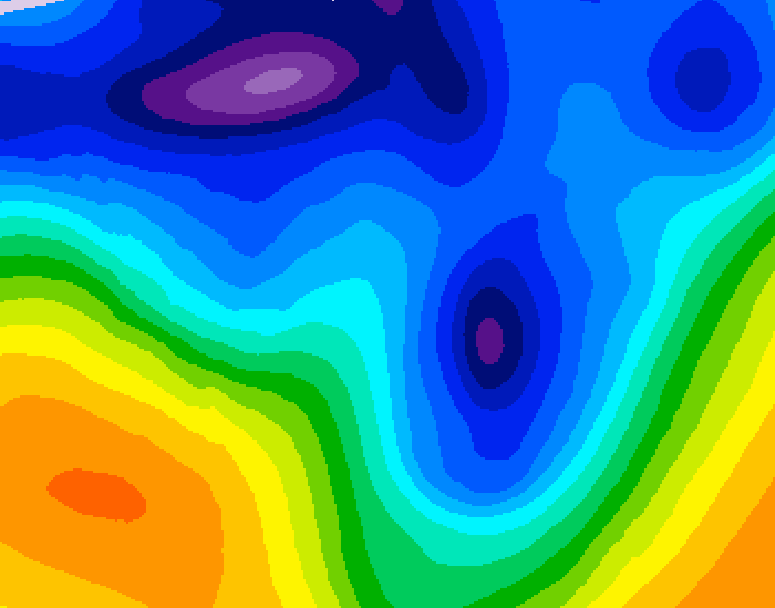 GDPS 500 millibar geopotential height 084 hour forecast chart for Canada based on 2026/01/11 1200Z data