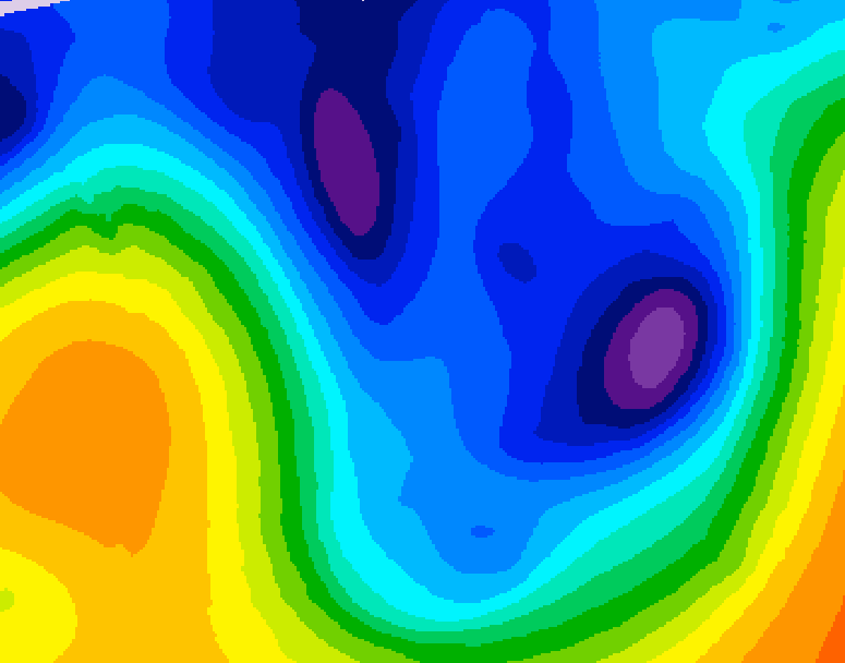 GDPS 500 millibar geopotential height 120 hour forecast chart for Canada based on 2026/01/11 1200Z data