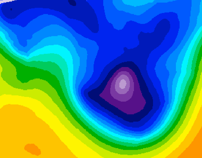 GDPS 500 millibar geopotential height 198 hour forecast chart for Canada based on 2026/01/11 1200Z data