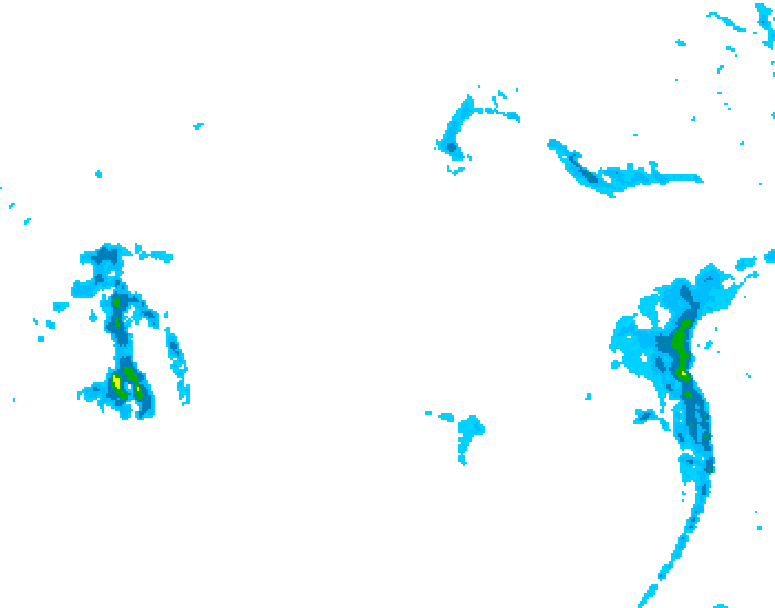 GDPS precipitation 030 hour forecast chart for Canada based on 2026/01/11 0000Z data