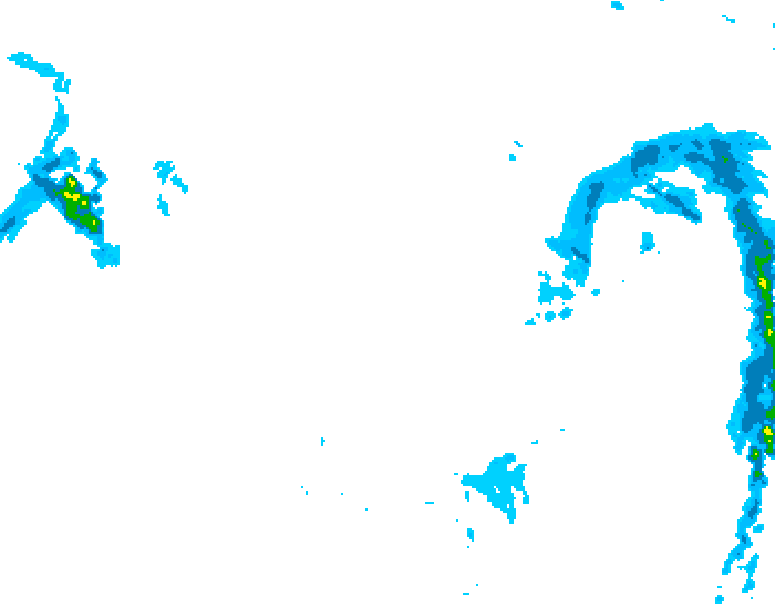 GDPS precipitation 132 hour forecast chart for Canada based on 2026/01/11 0000Z data