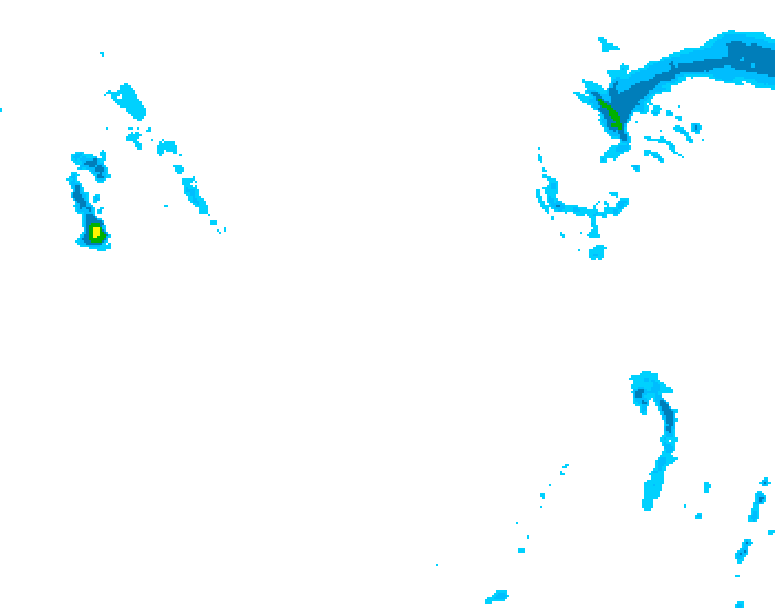 GDPS precipitation 150 hour forecast chart for Canada based on 2026/01/11 0000Z data