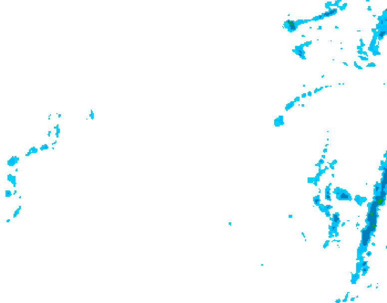 GDPS precipitation 222 hour forecast chart for Canada based on 2026/01/11 0000Z data
