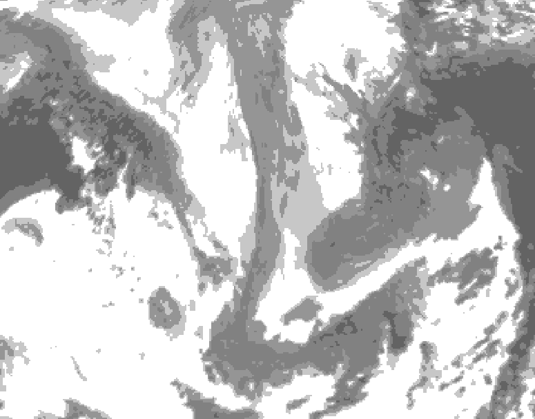 GDPS total cloud 138 hour forecast chart for Canada based on 2026/01/11 0000Z data