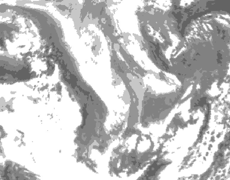 GDPS total cloud 156 hour forecast chart for Canada based on 2026/01/11 0000Z data