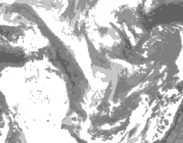 GDPS total cloud 144 hour forecast chart for Canada based on 2026/01/11 1200Z data