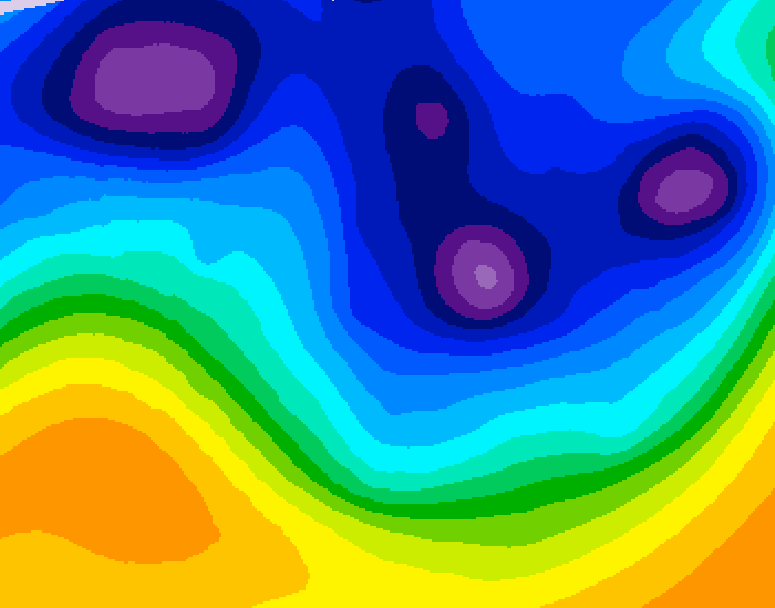 GDPS 500 millibar geopotential height 036 hour forecast chart for Canada based on 2026/01/12 0000Z data