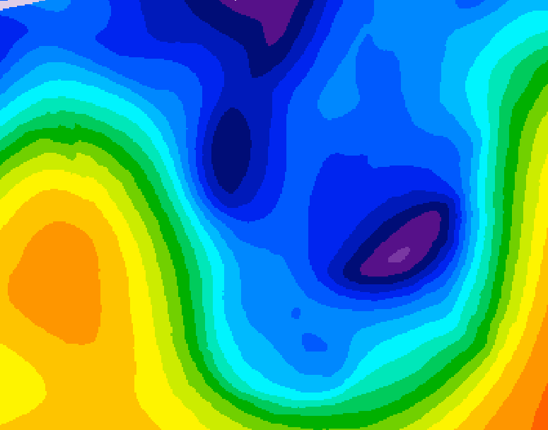 GDPS 500 millibar geopotential height 108 hour forecast chart for Canada based on 2026/01/12 0000Z data