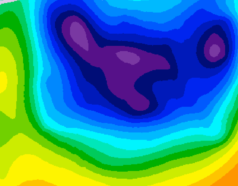 GDPS 500 millibar geopotential height 234 hour forecast chart for Canada based on 2026/01/12 0000Z data