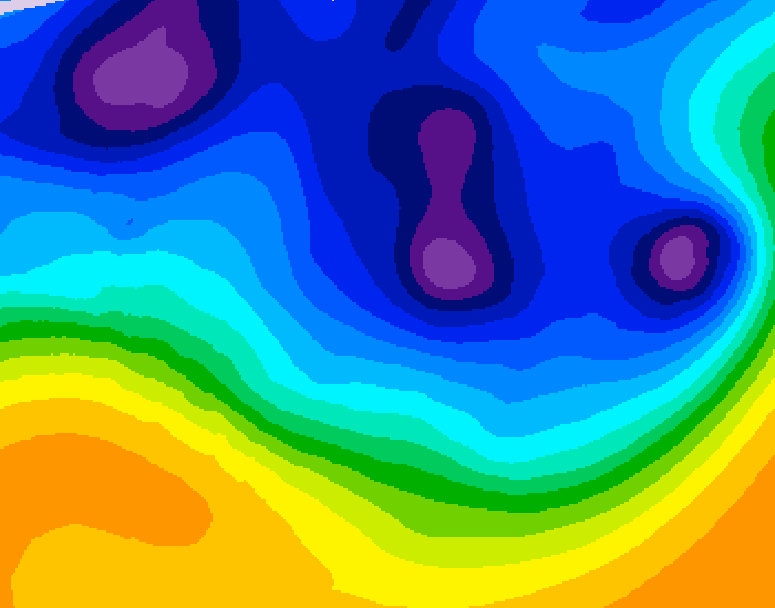 GDPS 500 millibar geopotential height 012 hour forecast chart for Canada based on 2026/01/12 1200Z data