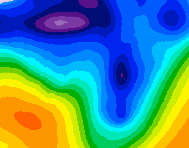 GDPS 500 millibar geopotential height 060 hour forecast chart for Canada based on 2026/01/12 1200Z data