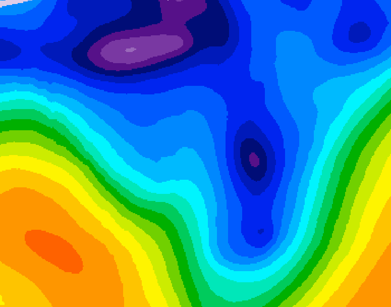 GDPS 500 millibar geopotential height 066 hour forecast chart for Canada based on 2026/01/12 1200Z data