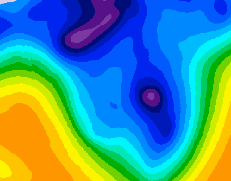 GDPS 500 millibar geopotential height 078 hour forecast chart for Canada based on 2026/01/12 1200Z data