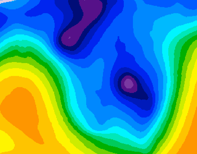 GDPS 500 millibar geopotential height 084 hour forecast chart for Canada based on 2026/01/12 1200Z data