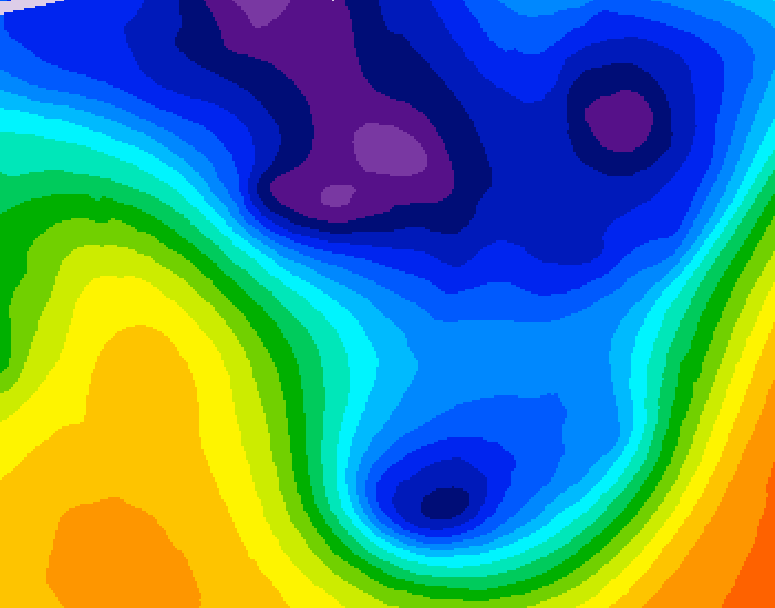 GDPS 500 millibar geopotential height 144 hour forecast chart for Canada based on 2026/01/12 1200Z data