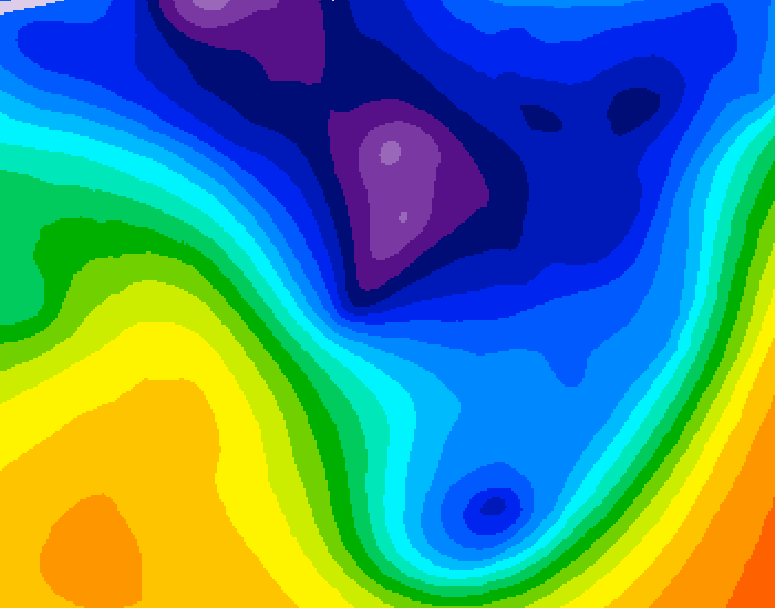GDPS 500 millibar geopotential height 156 hour forecast chart for Canada based on 2026/01/12 1200Z data
