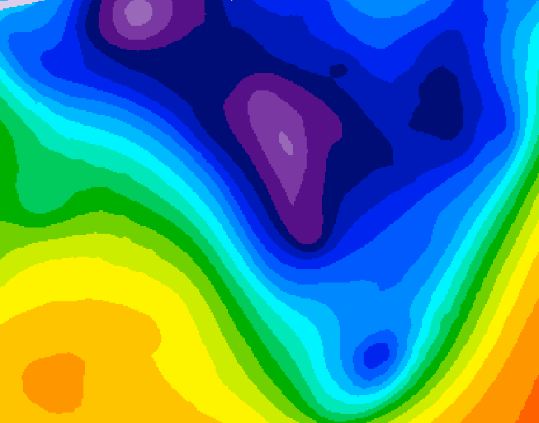 GDPS 500 millibar geopotential height 168 hour forecast chart for Canada based on 2026/01/12 1200Z data