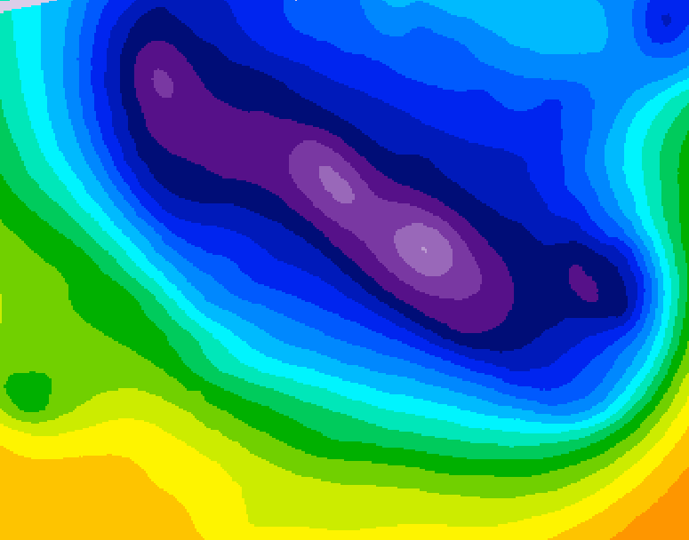 GDPS 500 millibar geopotential height 198 hour forecast chart for Canada based on 2026/01/12 1200Z data