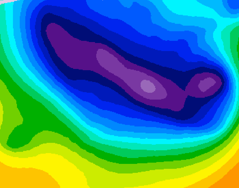 GDPS 500 millibar geopotential height 204 hour forecast chart for Canada based on 2026/01/12 1200Z data