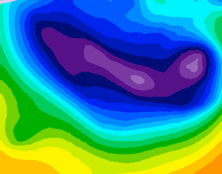 GDPS 500 millibar geopotential height 210 hour forecast chart for Canada based on 2026/01/12 1200Z data