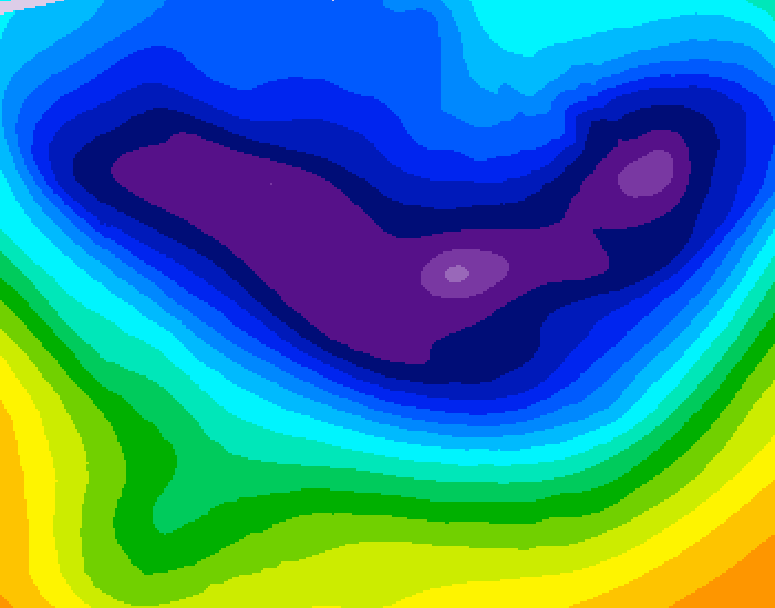 GDPS 500 millibar geopotential height 234 hour forecast chart for Canada based on 2026/01/12 1200Z data