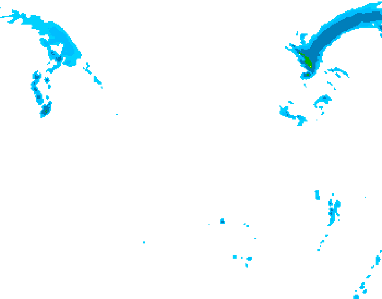 GDPS precipitation 132 hour forecast chart for Canada based on 2026/01/12 0000Z data