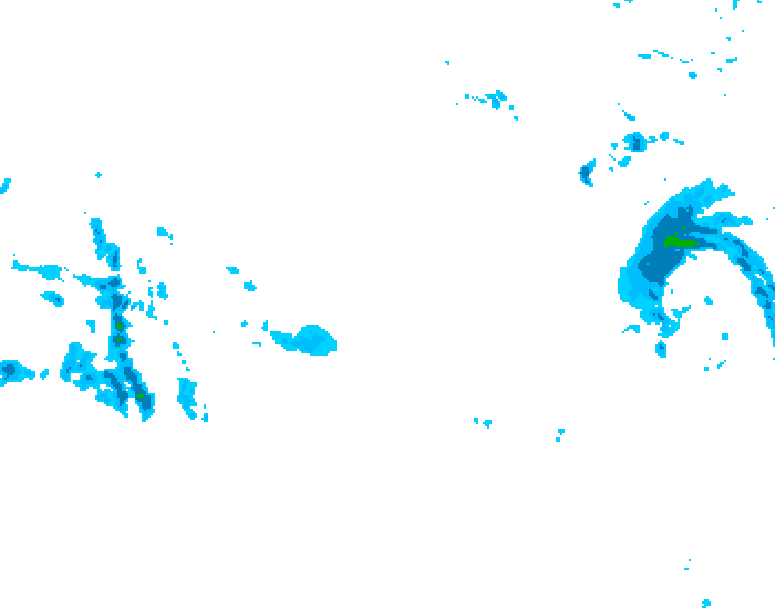 GDPS precipitation 006 hour forecast chart for Canada based on 2026/01/12 1200Z data