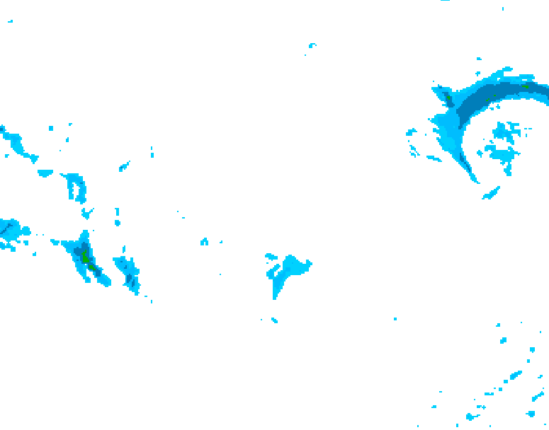 GDPS precipitation 018 hour forecast chart for Canada based on 2026/01/12 1200Z data