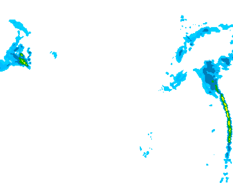 GDPS precipitation 102 hour forecast chart for Canada based on 2026/01/12 1200Z data