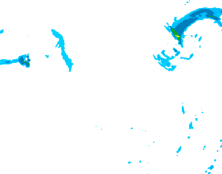GDPS precipitation 120 hour forecast chart for Canada based on 2026/01/12 1200Z data