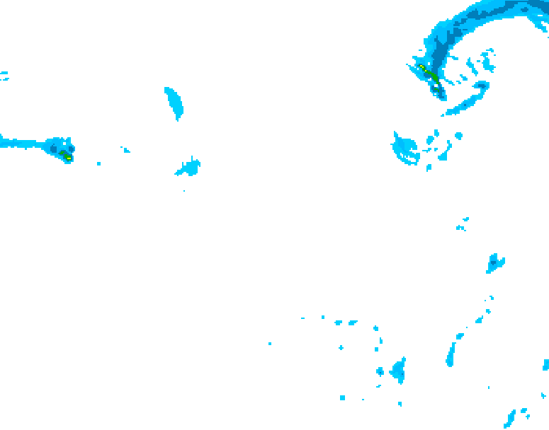 GDPS precipitation 126 hour forecast chart for Canada based on 2026/01/12 1200Z data