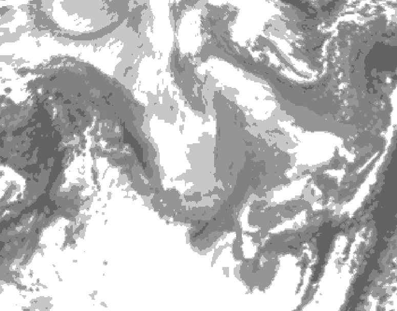 GDPS total cloud 168 hour forecast chart for Canada based on 2026/01/12 1200Z data
