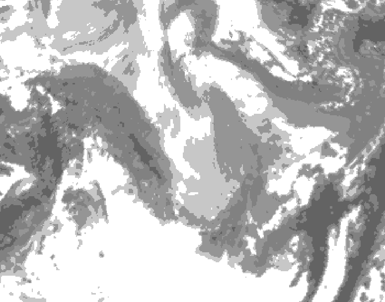 GDPS total cloud 174 hour forecast chart for Canada based on 2026/01/12 1200Z data