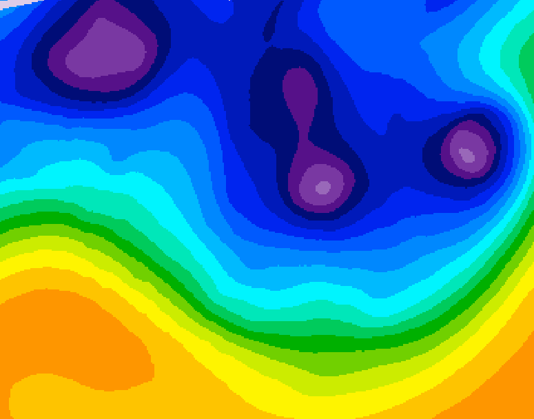 GDPS 500 millibar geopotential height 006 hour forecast chart for Canada based on 2026/01/13 0000Z data