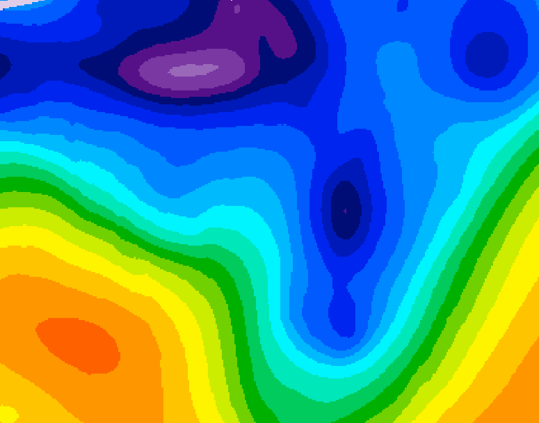 GDPS 500 millibar geopotential height 048 hour forecast chart for Canada based on 2026/01/13 0000Z data