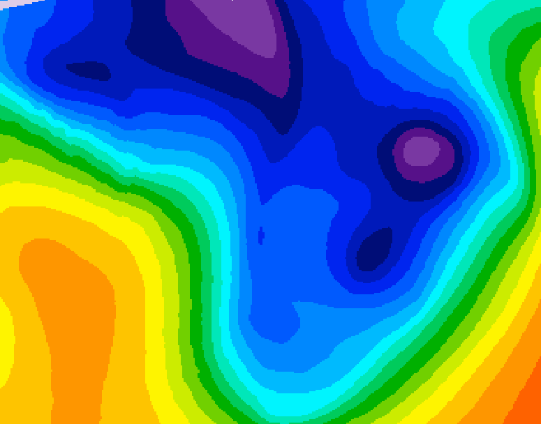 GDPS 500 millibar geopotential height 102 hour forecast chart for Canada based on 2026/01/13 0000Z data