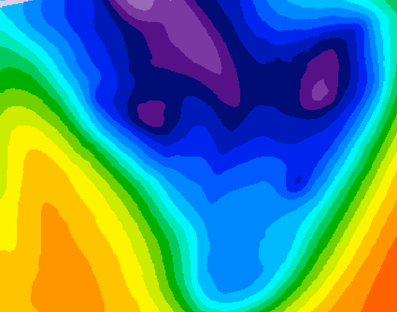 GDPS 500 millibar geopotential height 120 hour forecast chart for Canada based on 2026/01/13 0000Z data