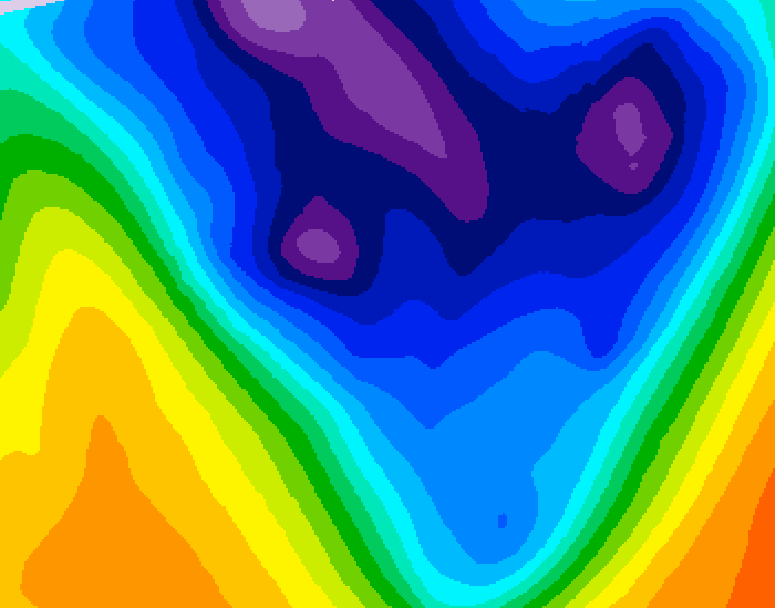 GDPS 500 millibar geopotential height 126 hour forecast chart for Canada based on 2026/01/13 0000Z data