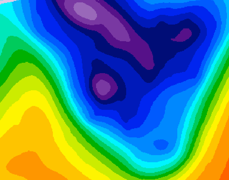 GDPS 500 millibar geopotential height 138 hour forecast chart for Canada based on 2026/01/13 0000Z data