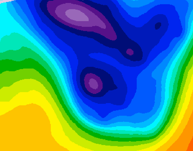 GDPS 500 millibar geopotential height 150 hour forecast chart for Canada based on 2026/01/13 0000Z data