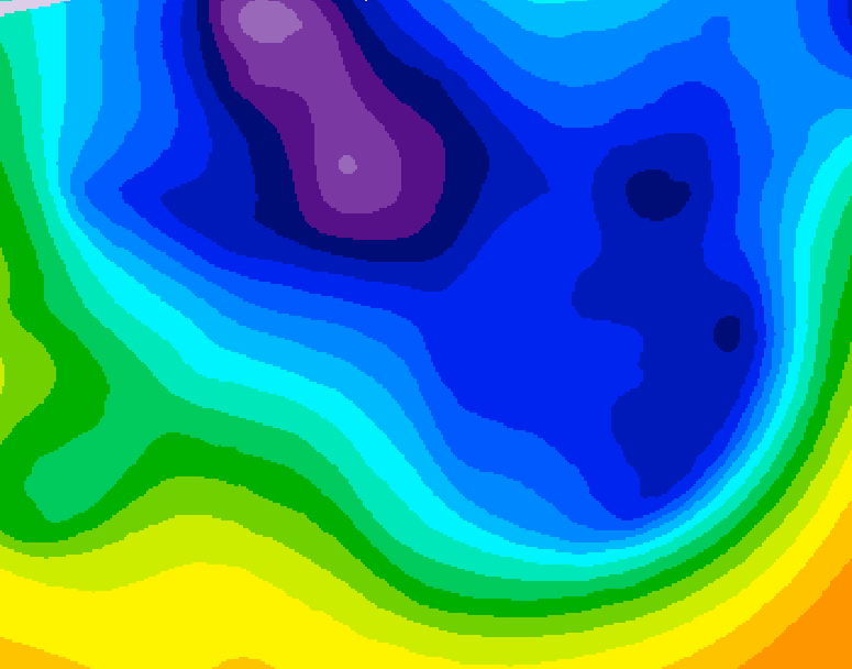 GDPS 500 millibar geopotential height 198 hour forecast chart for Canada based on 2026/01/13 0000Z data