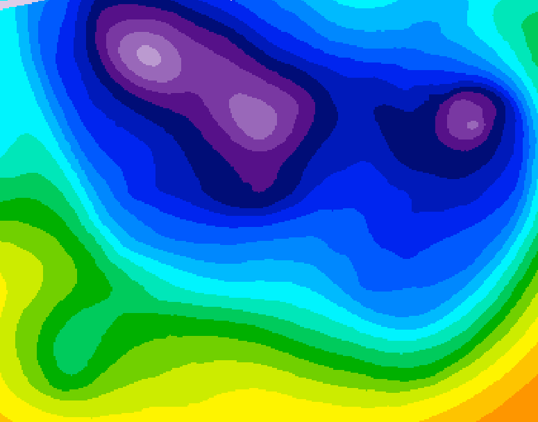 GDPS 500 millibar geopotential height 222 hour forecast chart for Canada based on 2026/01/13 0000Z data