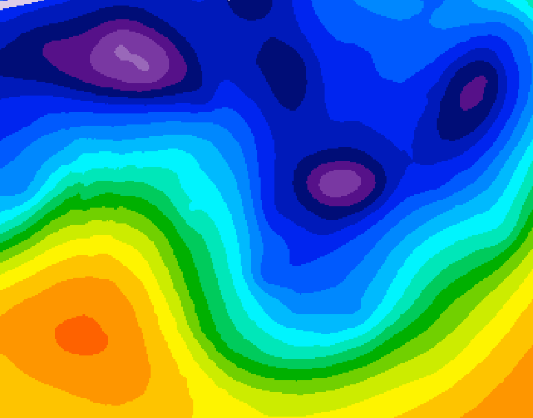 GDPS 500 millibar geopotential height 012 hour forecast chart for Canada based on 2026/01/13 1200Z data