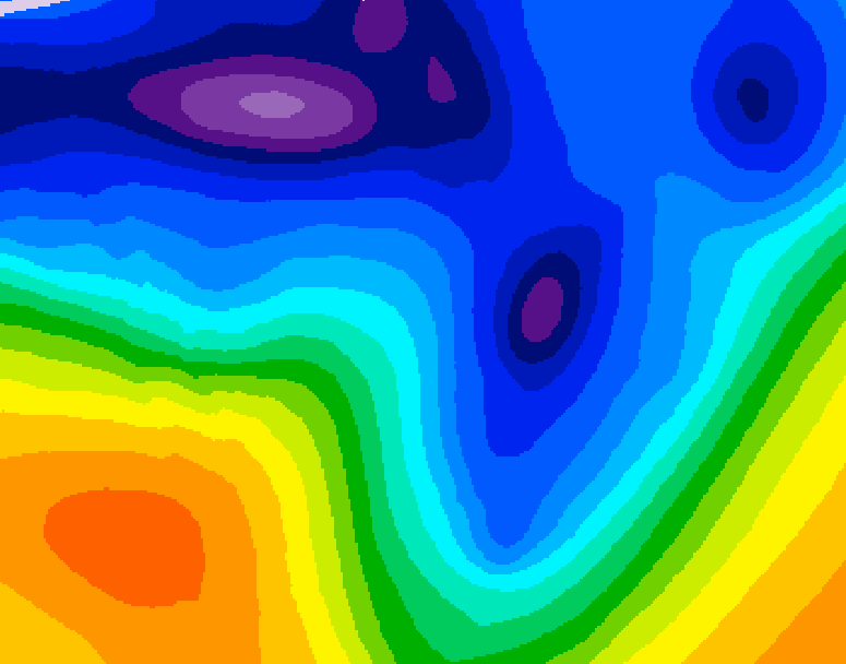 GDPS 500 millibar geopotential height 030 hour forecast chart for Canada based on 2026/01/13 1200Z data